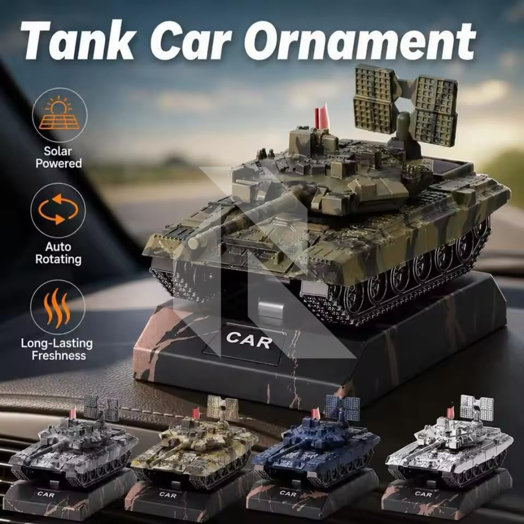 Solar Car Air Freshener Diffuser with Solar Rotation Iron Clad Tank – Dashboard Car Perfume