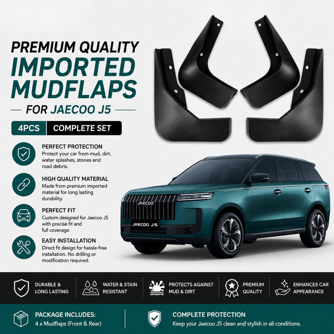 Jaecoo J5 Premium Quality Imported Mudflaps – 4Pcs Set Front & Rear Fender Splash Guards OEM Fitting Main image