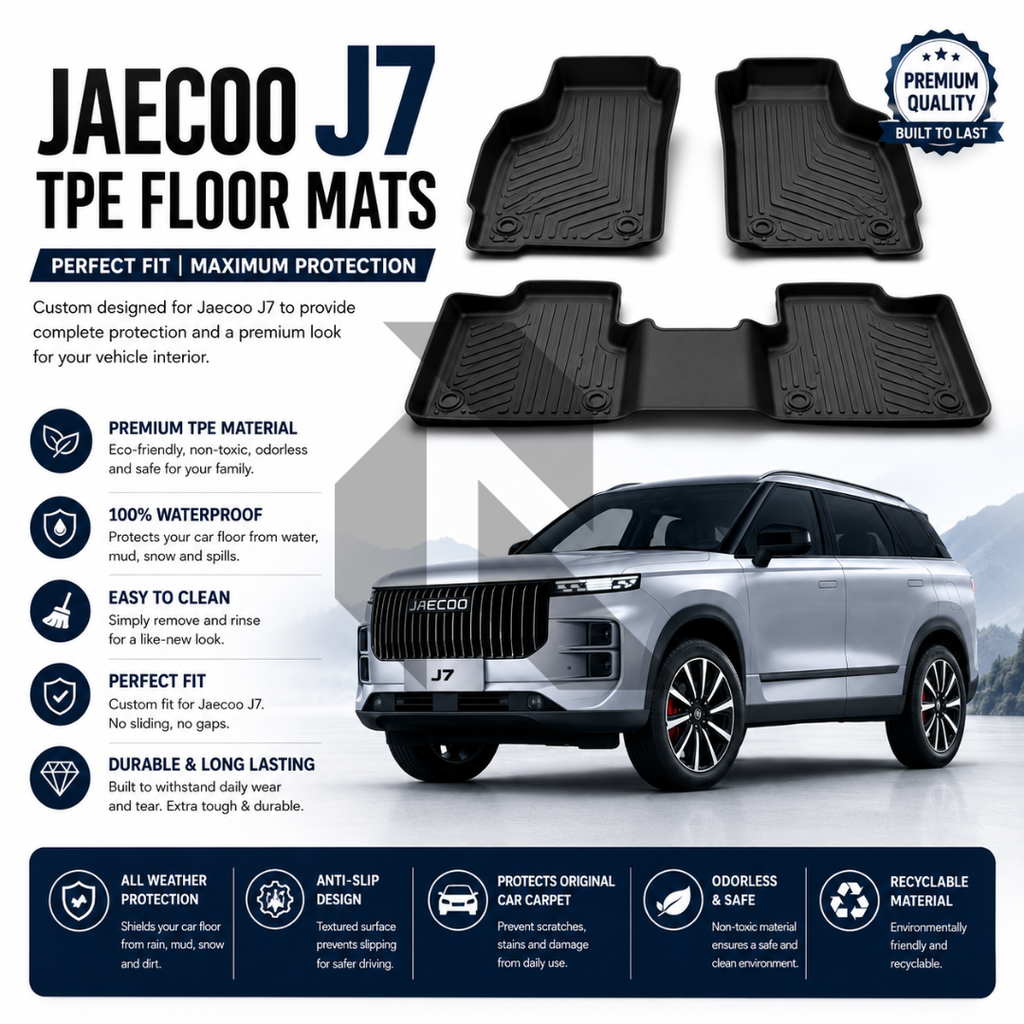 Jaecoo J7 TPE Floor Mats – Premium All-Weather Custom Fit Car Floor Mats