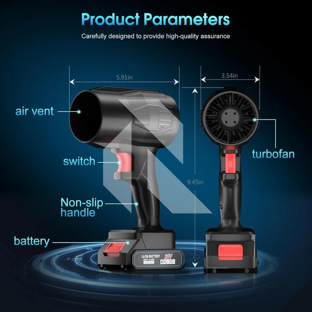Violent Fan 48V Cordless Handheld Air Blower with Battery – Powerful Suction Portable Multi-Purpose