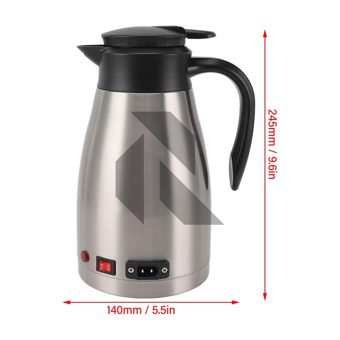 12V Portable Electric Car Kettle 1300ML – Travel Heating Water Boiler for Car