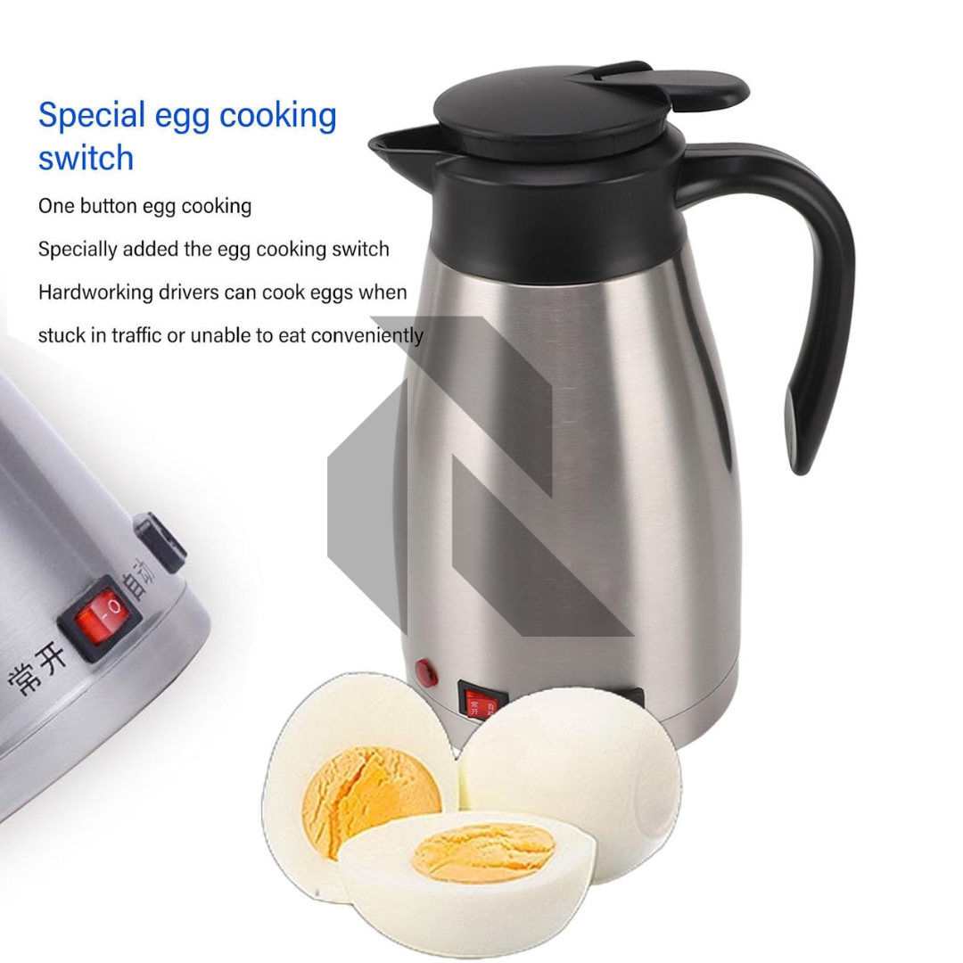 12V Portable Electric Car Kettle 1300ML – Travel Heating Water Boiler for Car