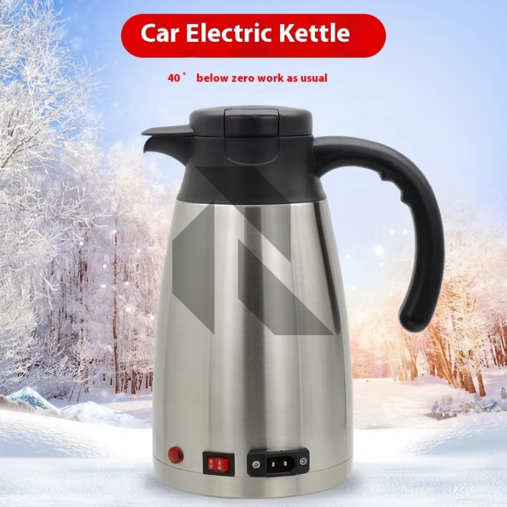 12V Portable Electric Car Kettle 1300ML – Travel Heating Water Boiler for Car