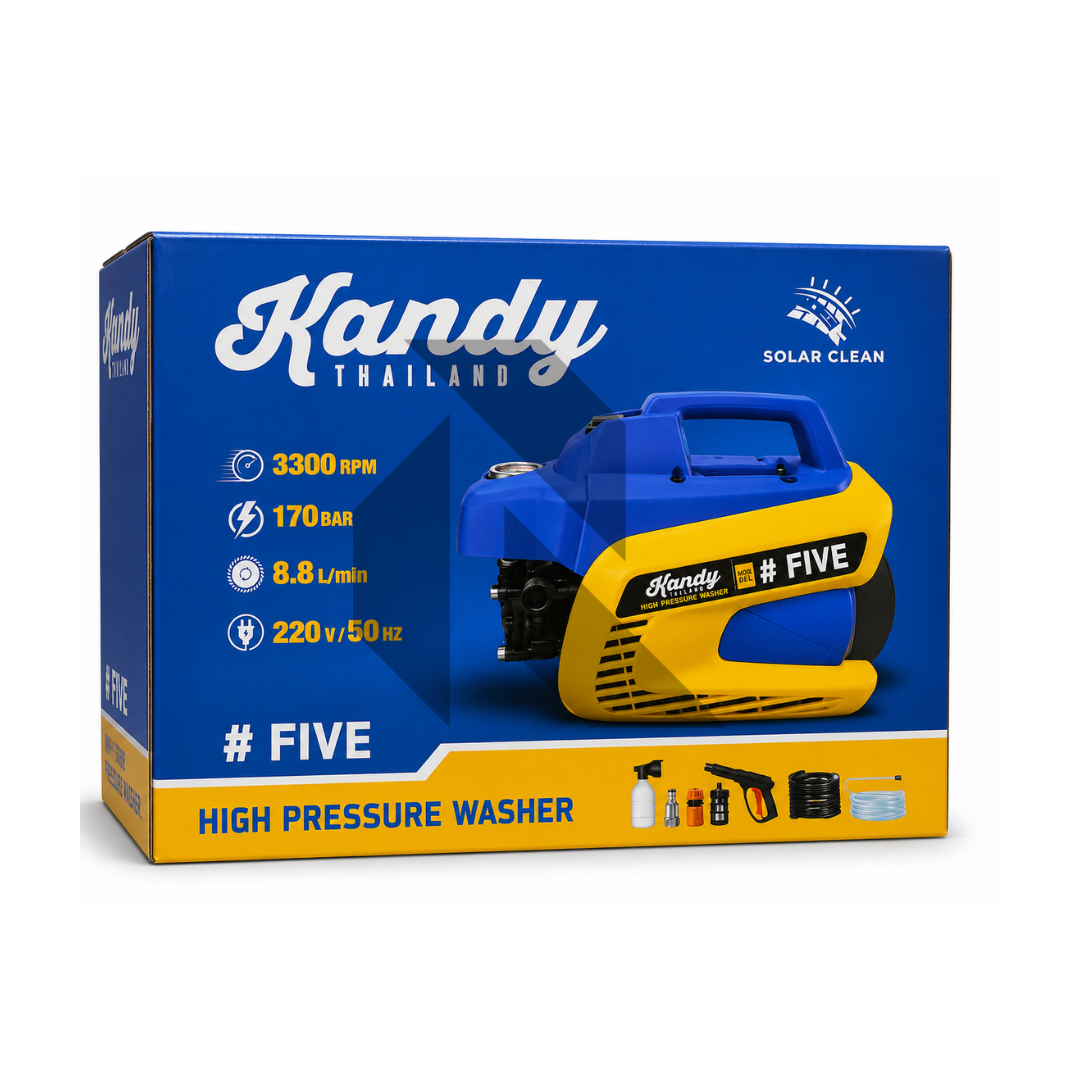 Kandy Thailand #5 High Pressure Washer 170 Bar 8.8L/min | Free 100ML Shampoo & Microfiber Towel