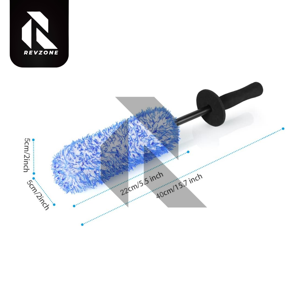 Car & Bike Tyre Cleaning Microfiber Brush – Wheel Rim Detailing Brush for Deep Cleaning