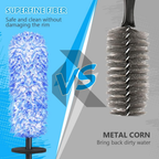 Car & Bike Tyre Cleaning Microfiber Brush – Wheel Rim Detailing Brush for Deep Cleaning