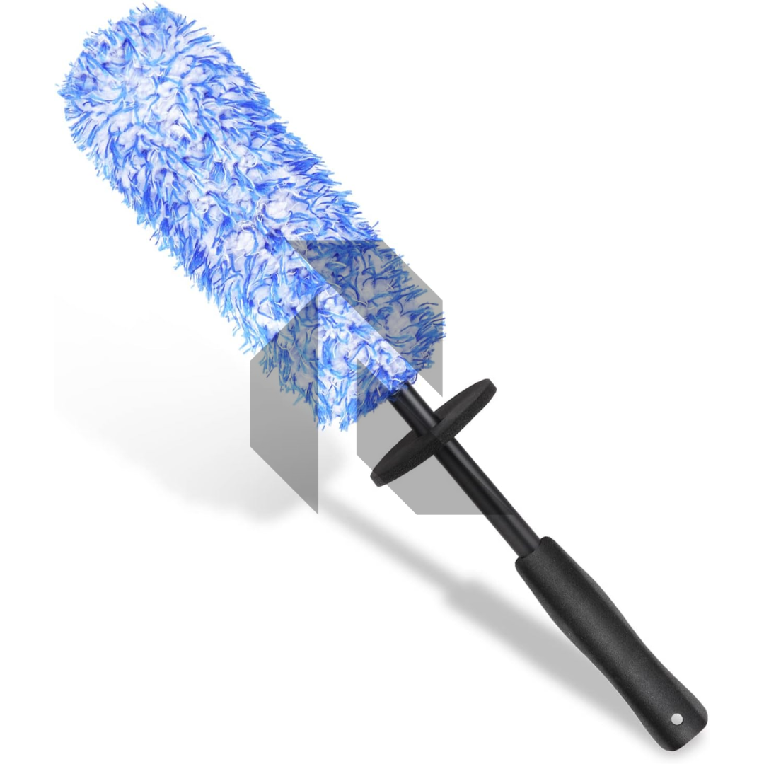 Car & Bike Tyre Cleaning Microfiber Brush – Wheel Rim Detailing Brush for Deep Cleaning