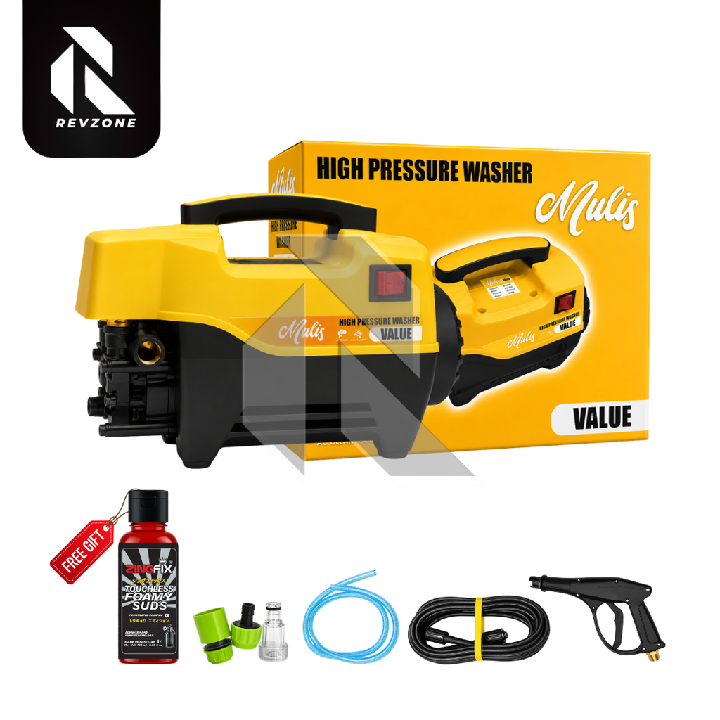 Mulis High Pressure Washer 140 Bar – 220V Induction Motor - Free Shampoo
