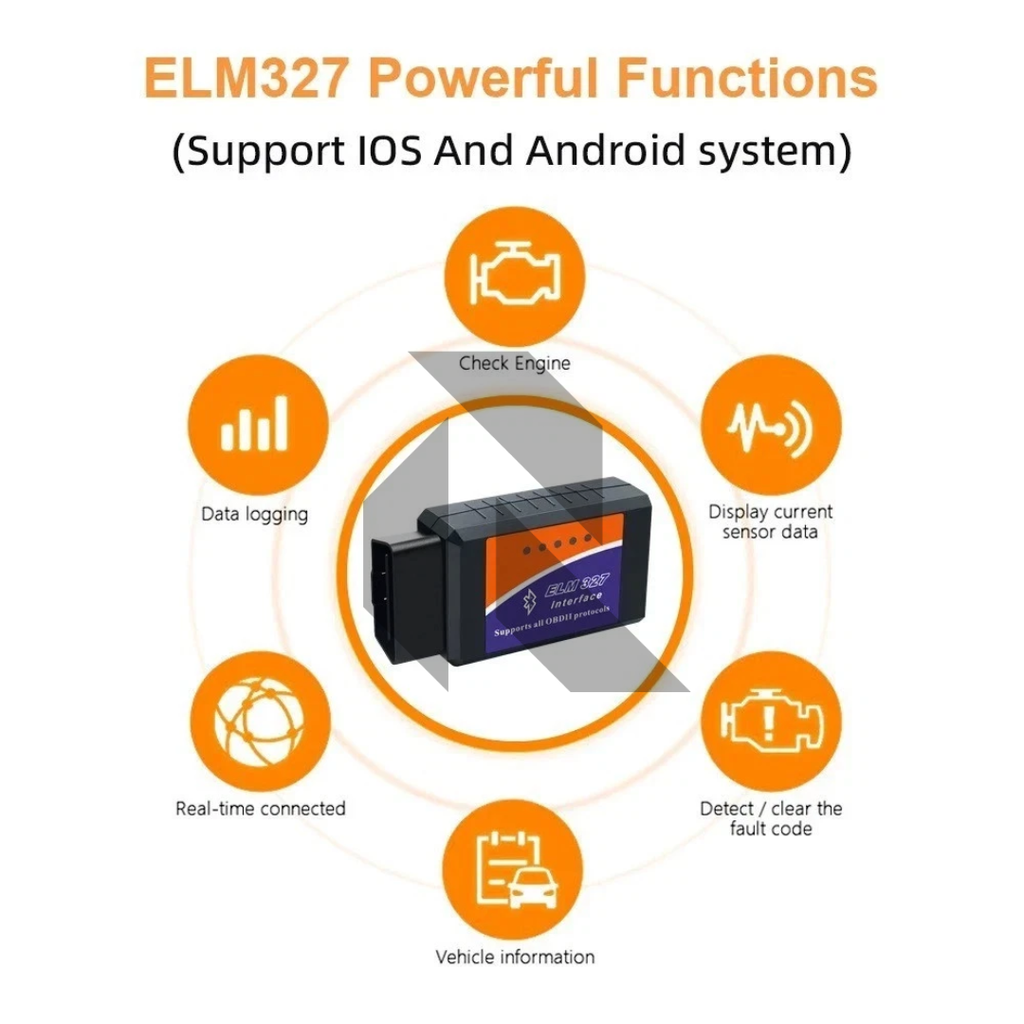 ELM327 V2.1 Bluetooth OBD2 Code Reader – Car Diagnostic Scanner for Android & iOS