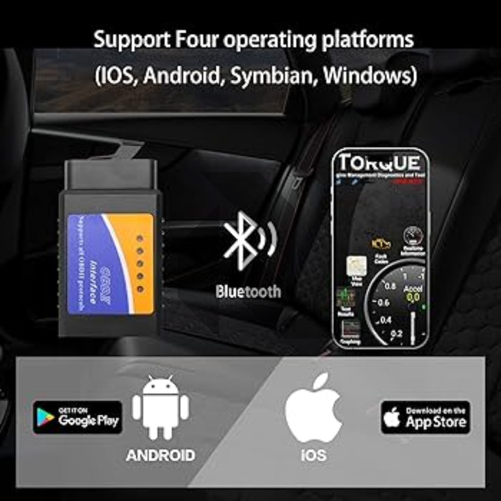 ELM327 V2.1 Bluetooth OBD2 Code Reader – Car Diagnostic Scanner for Android & iOS