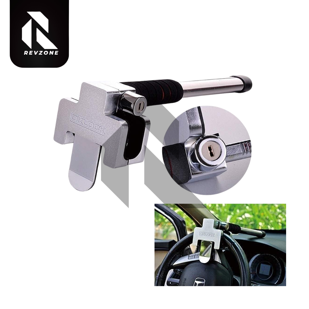 Universal Steering Wheel Lock with 2 Keys – Heavy Duty Anti-Theft Car Security Lock