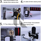 Universal Steering Wheel Lock with 2 Keys – Heavy Duty Anti-Theft Car Security Lock