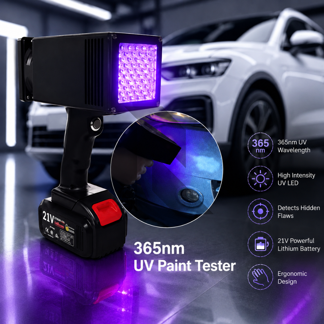 365nm UV Paint Tester Rechargeable Car Paint Inspection Light – Hidden Repair & Scratch Detection Tool Main image