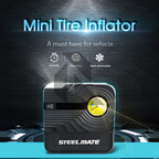 Steelmate P03 12V DC Portable Air Compressor Pump – LED Tire Inflator for Cars & Bikes