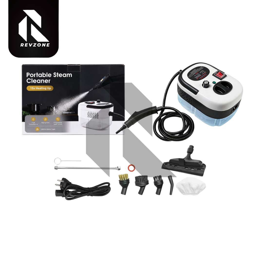 220V Portable Car Steam Cleaner with Complete Accessories Kit – 15S Fast Heating High Pressure Steam