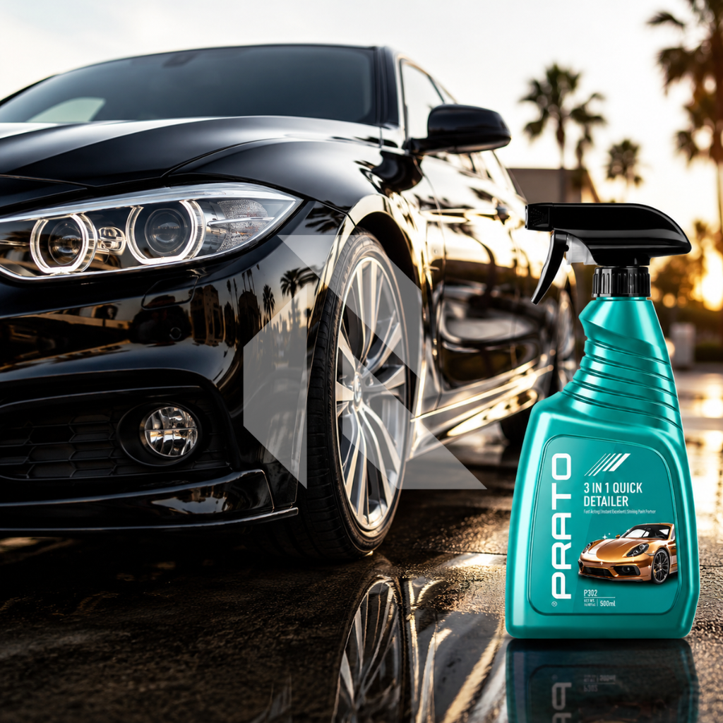 PRATO 3 in 1 Quick Detailer 500ML – Instant Shine, Cleaner & Paint Protection Spray