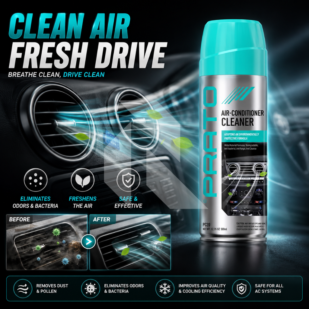 PRATO Air Conditioner Cleaner 500ML – Car AC Vent & Air Conditioning Cleaning Foam