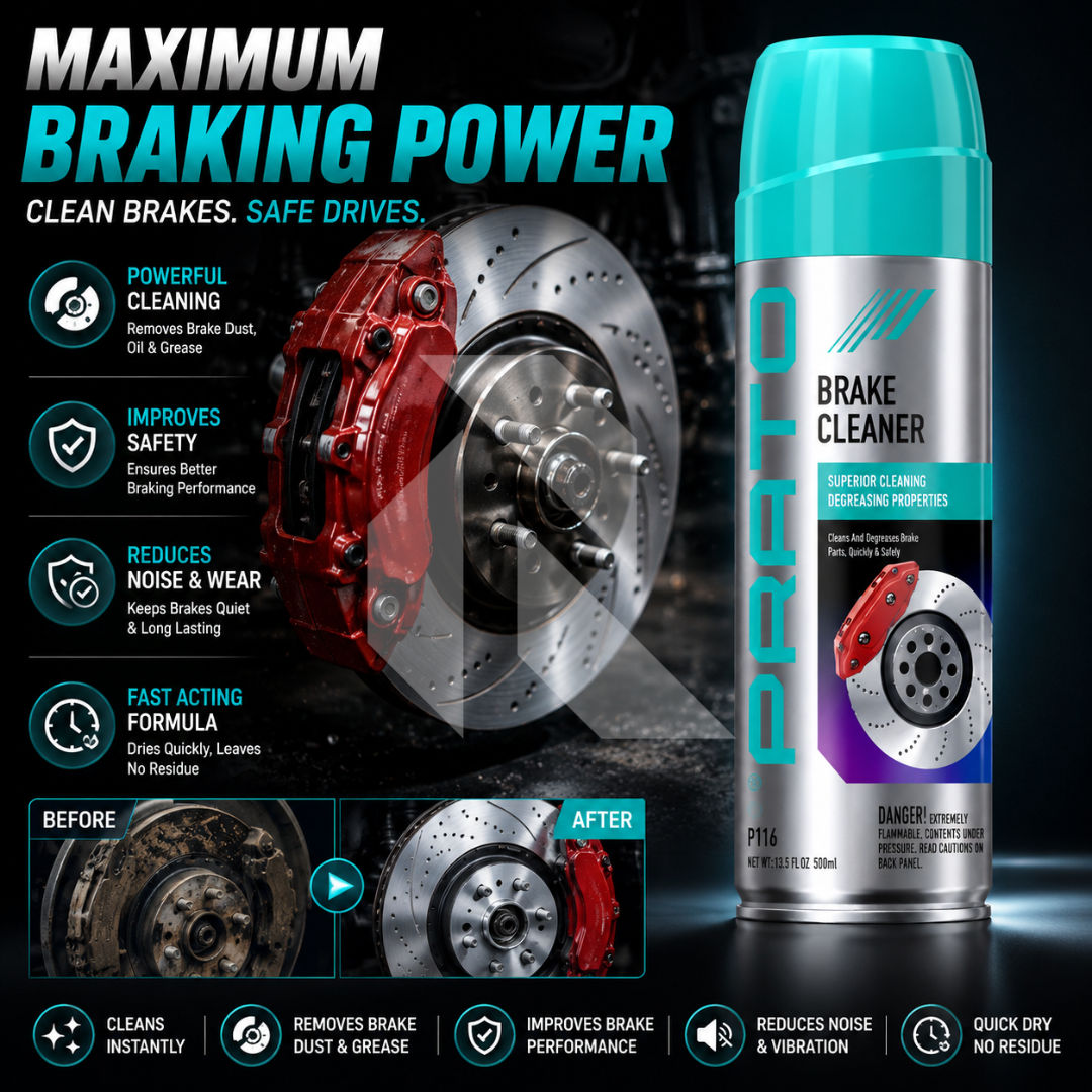 PRATO Brake Cleaner – Fast Drying Brake & Parts Cleaner Spray