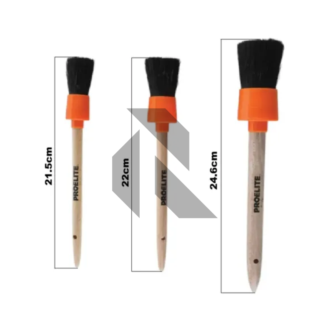 ProElite Boar's Hair Detailing Brushes – Pack of 3