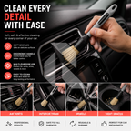 Premium Car Detailing Brush Pack of 2 – Soft Bristle Cleaning Brushes