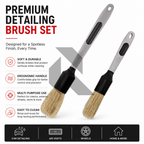 Premium Car Detailing Brush Pack of 2 – Soft Bristle Cleaning Brushes