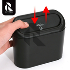 Portable Hanging Mini Car Trash Can with Lid – Compact Car Garbage Bin