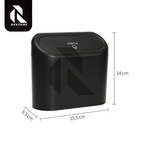 Portable Hanging Mini Car Trash Can with Lid – Compact Car Garbage Bin