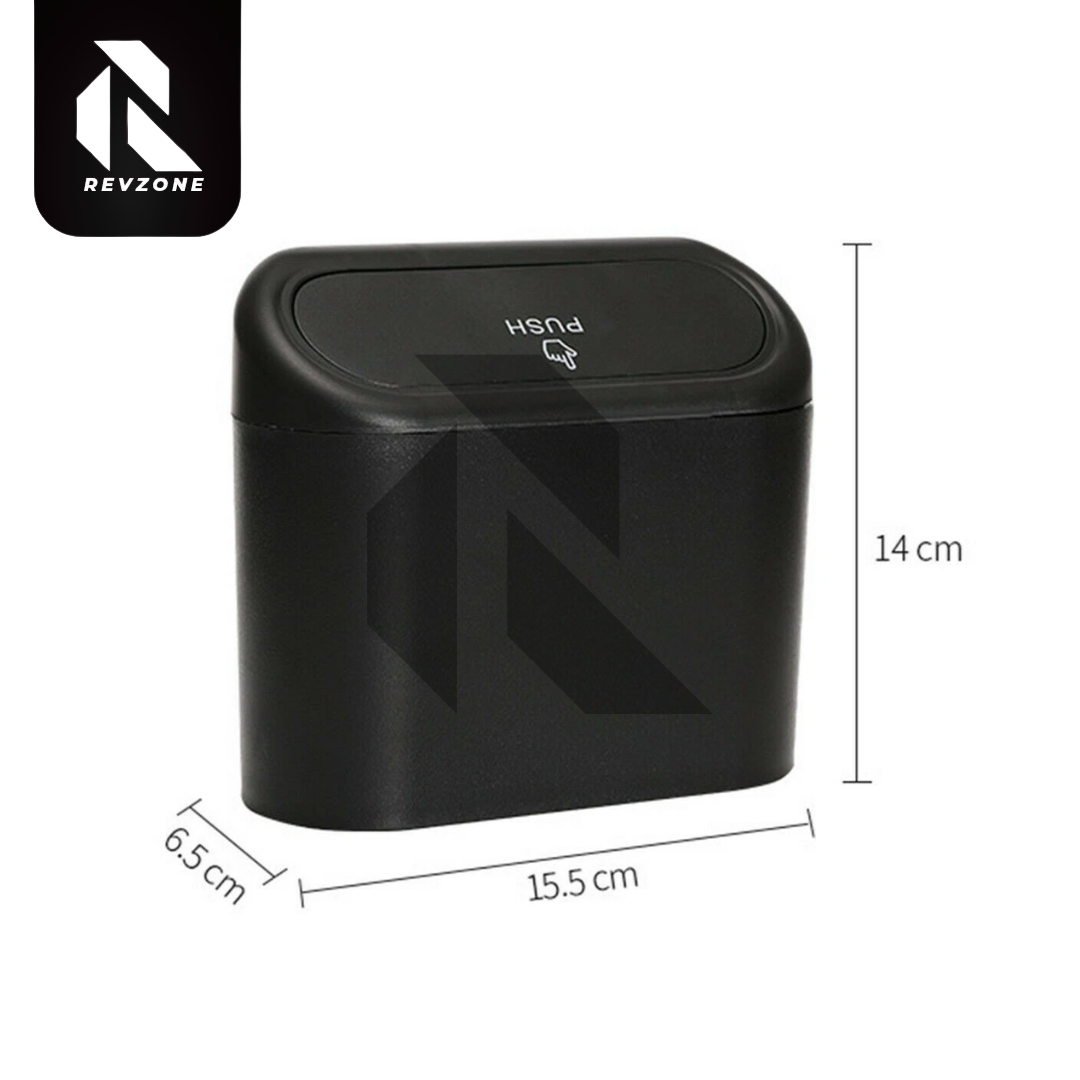 Portable Hanging Mini Car Trash Can with Lid – Compact Car Garbage Bin