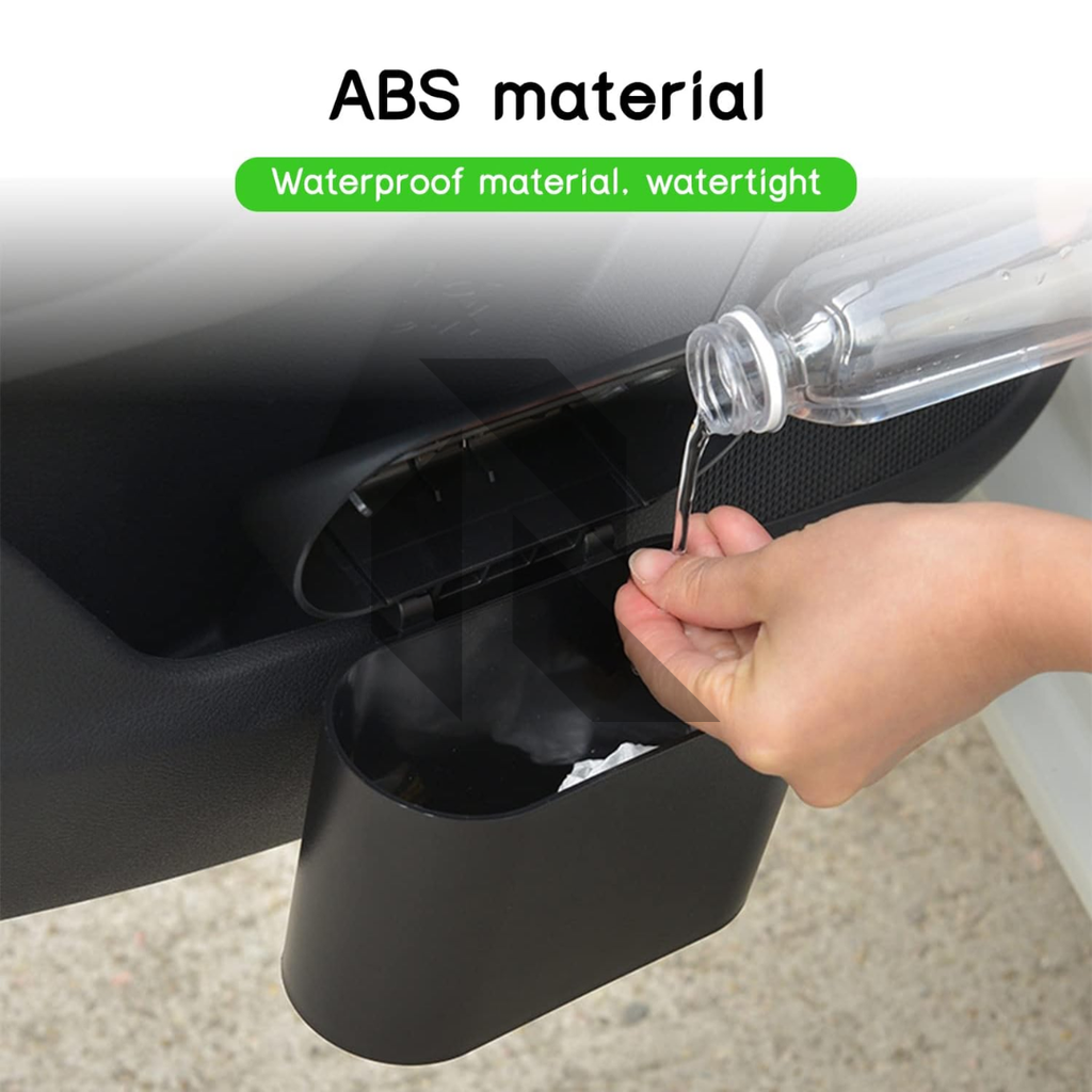Portable Hanging Mini Car Trash Can with Lid – Compact Car Garbage Bin