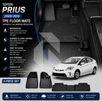 Toyota Prius 2009-2015 TPE Floor Mats – Waterproof & Custom Fit All-Weather Car Mats