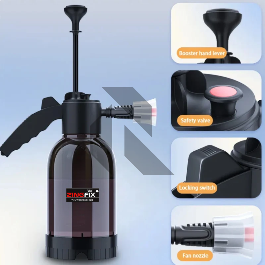 Zingfix Foam Bottle Spray with Dual Nozzle – Heavy Duty Foam Sprayer + Free 100ml Foam Shampoo