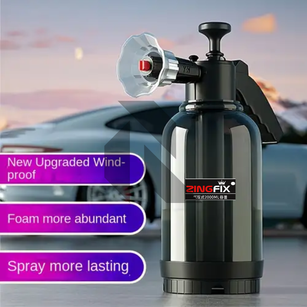 Zingfix Foam Bottle Spray with Dual Nozzle – Heavy Duty Foam Sprayer + Free 100ml Foam Shampoo
