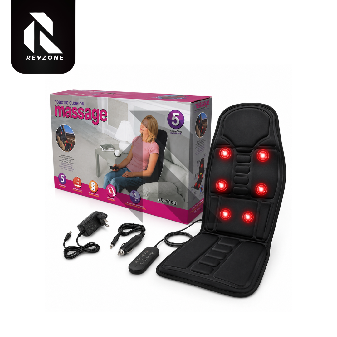 Robotic Massage Car Seat Cushion with Heat – Full Size Car & Office Seat Massager Main image