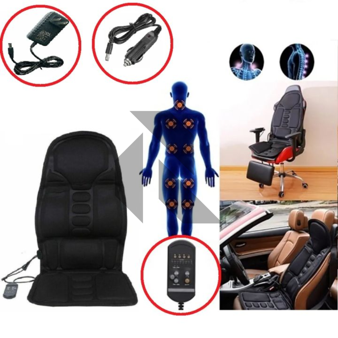 Robotic Massage Car Seat Cushion with Heat – Full Size Car & Office Seat Massager