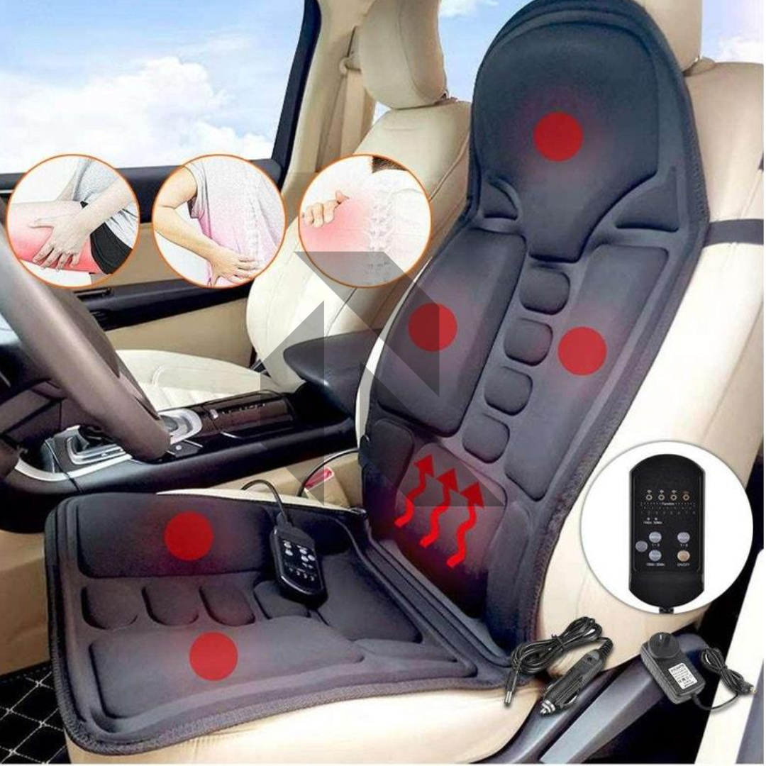 Robotic Massage Car Seat Cushion with Heat – Full Size Car & Office Seat Massager