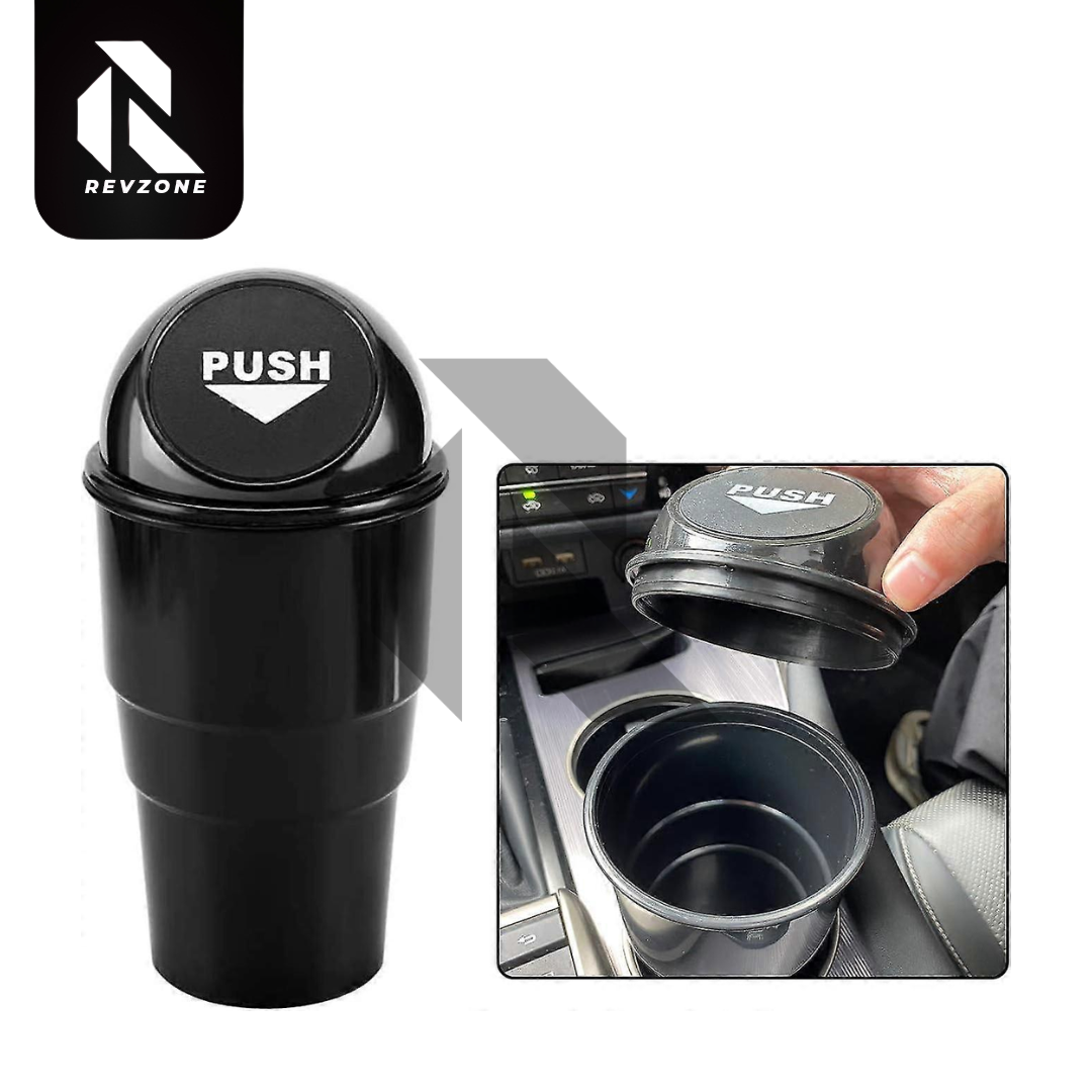 Portable Car Dustbin with Lid – Mini Automotive Trash Can for Car Interior Main image