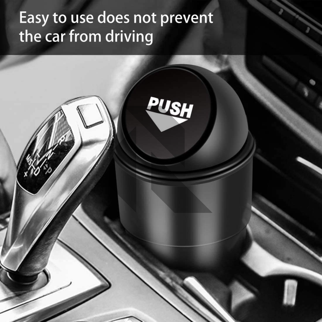 Portable Car Dustbin with Lid – Mini Automotive Trash Can for Car Interior