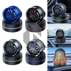Solar Car Air Freshener Diffuser with Solar Rotation Wheel Hub Shape – Dashboard Car Perfume