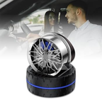 Solar Car Air Freshener Diffuser with Solar Rotation Wheel Hub Shape – Dashboard Car Perfume