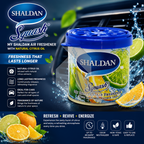 Shaldan Squash Car Air Freshener – Natural Citrus Gel Air Freshener for Car, Home & Office