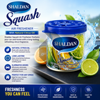 Shaldan Squash Car Air Freshener – Natural Citrus Gel Air Freshener for Car, Home & Office