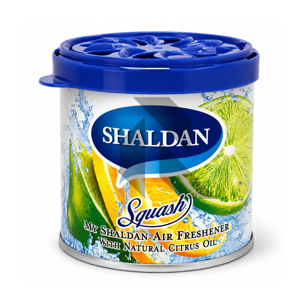 Shaldan Squash Car Air Freshener – Natural Citrus Gel Air Freshener for Car, Home & Office