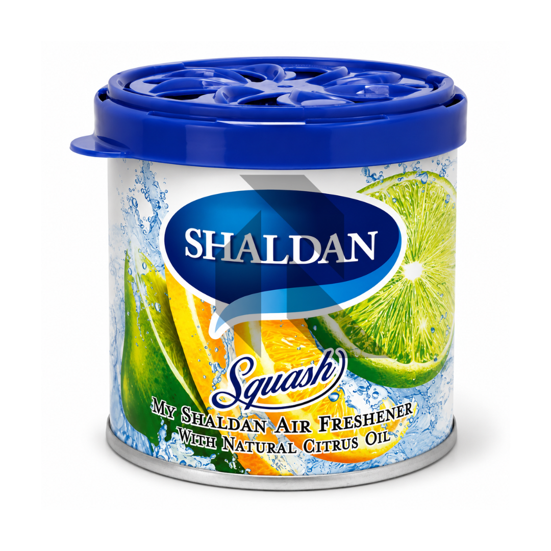 Shaldan Squash Car Air Freshener – Natural Citrus Gel Air Freshener for Car, Home & Office