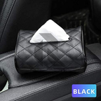 Premium Leather Car Tissue Holder – Universal Sun Visor & Back Seat Organizer