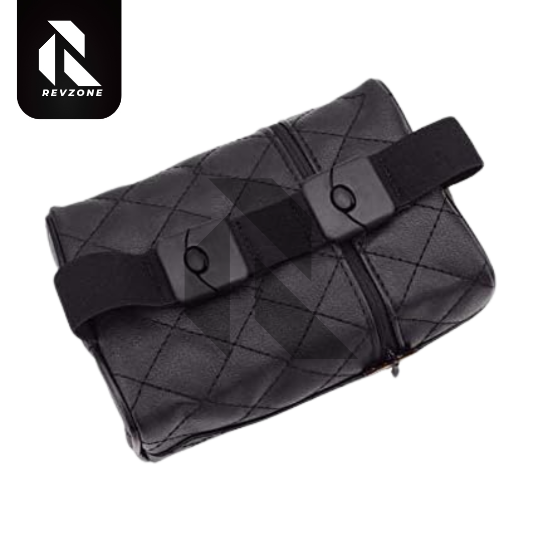 Premium Leather Car Tissue Holder – Universal Sun Visor & Back Seat Organizer