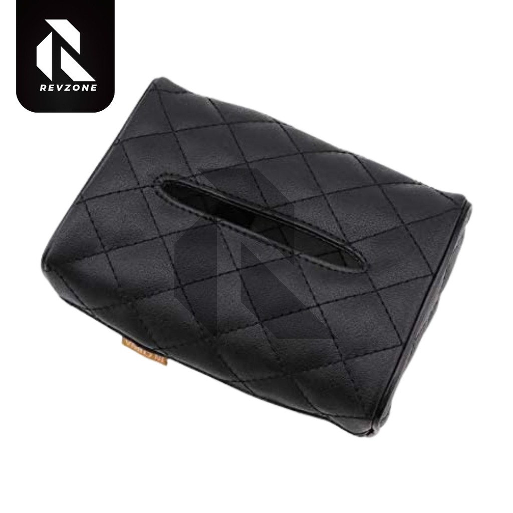 Premium Leather Car Tissue Holder – Universal Sun Visor & Back Seat Organizer