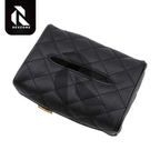 Premium Leather Car Tissue Holder – Universal Sun Visor & Back Seat Organizer
