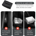 Premium Leather Car Tissue Holder – Universal Sun Visor & Back Seat Organizer