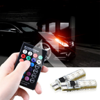 T10 Car Parking Light Multi RGB LED Bulb with Remote
