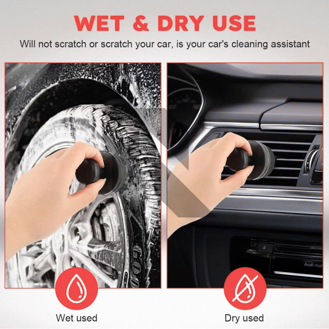 Round Car Tyre & Trim Dressing Applicator Brush